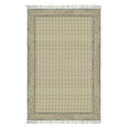 thumbnail image 1 of Casavani Handmade Brown Cotton Dhurrie Square Kitchen & Study Room Carpets Outdoor Kilim 4x4 feet, 1 of 5