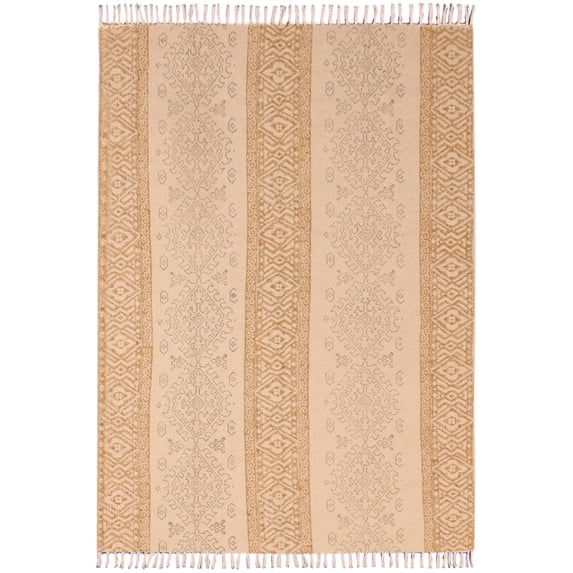 Casavani Handmade Cotton Garden Area Rug, Brown 3x20 Ft