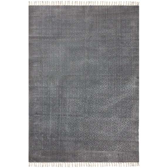 Casavani Handmade Eco Friendly Cotton Area Rug,gray 4x12 ft