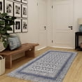thumbnail image 1 of Casavani Handmade Flooring Dhurrie Cotton Kilim,Blue 9x15 feet, 1 of 6