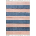 thumbnail image 1 of Casavani Handmade Pink Home Decor Morden Kilim Outdoor Mat Boho Durrie 4x8 Feet, 1 of 5