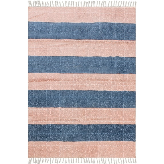 Casavani Handmade Pink Home Decor Morden Kilim Outdoor Mat Boho Durrie 5x8 Feet