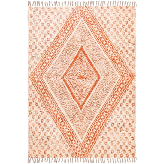 Casavani Study Room Rug Orange Kitchen Area Mat Yoga Outdoor Rug 4x10 Feet