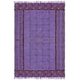 thumbnail image 1 of Casavani Handmade Blue Geometric Cotton Dhurrie Square Living Room Rug Floor Area Rug 8x8 feet, 1 of 5