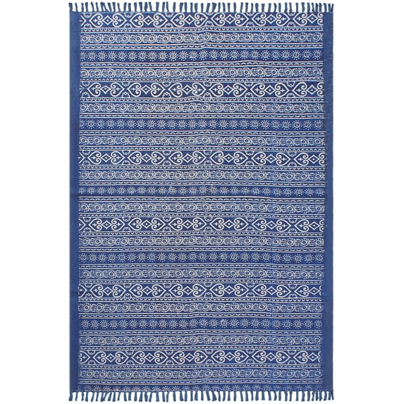 Casavani Home Décor Living Room Area Carpet, Blue 5x5 feet