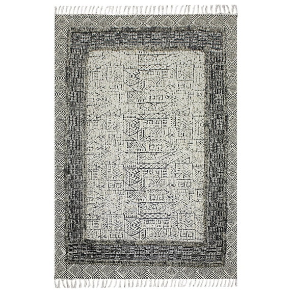 Casavani Indian Beige Cotton Carpet Hand Tufted Dhurrie Outdoor Kilim 4x4 feet