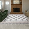thumbnail image 1 of Casavani Indian Dining Room Pure Cotton Rug,Brown 6x12 feet, 1 of 6