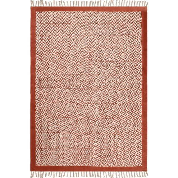 Casavani Indian Handmade Cotton Bedroom Rug,Red 12x15 feet