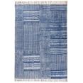 thumbnail image 1 of Casavani Indian Natural Blue Cotton Dhurrie Geometric Area Carpet 5x7 Feet, 1 of 5