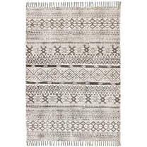 Casavani Indian Traditional Kilim Gray Dining Room Floor Rug Rectangle rug 2x3 feet