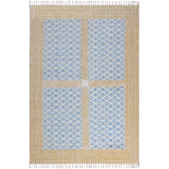 Casavani Kitchen Rug Living Room Floor Mat, Yellow 5x8 ft