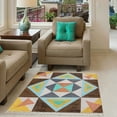 thumbnail image 1 of Casavani Living Room Boho Kilim Garden Rug, Brown 5x8 feet, 1 of 6
