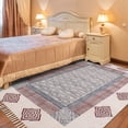 thumbnail image 1 of Casavani Living Room Hand Made Boho Style Rug, Brown 2x3 feet, 1 of 6