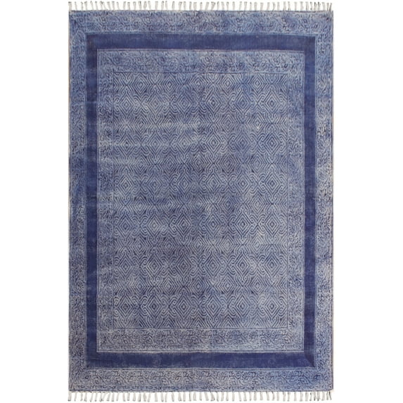 Casavani Living Room Mat Garden Yoga Area Rug, Blue 4x6 feet