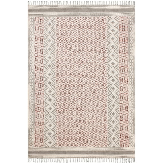 Casavani Living Room kilim Outdoor yoga mat, Red 5x10 feet
