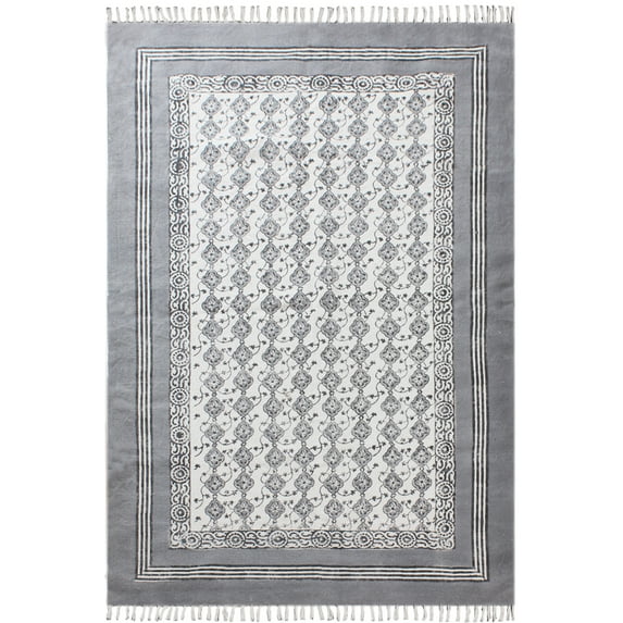 Casavani Outdoor yoga mat Kitchen floor rug,Gray 4x6 feet