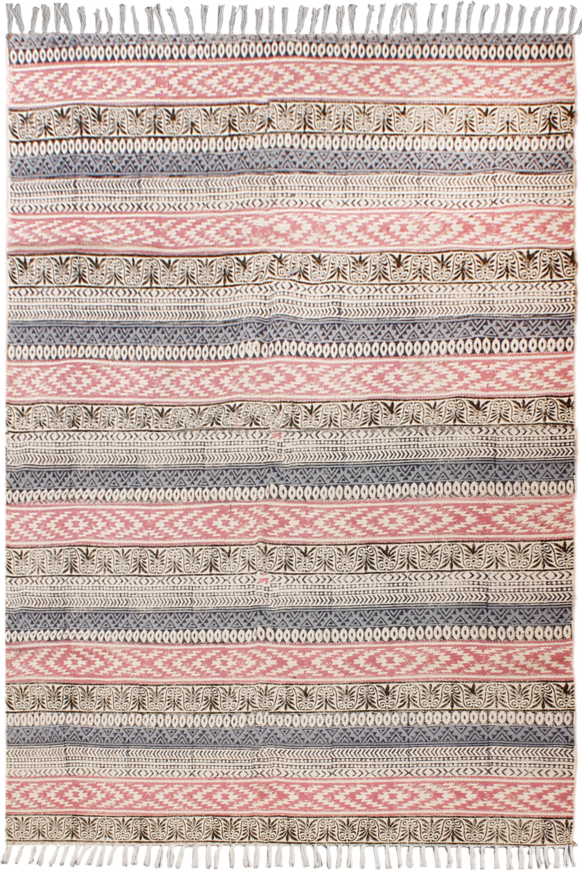 Casavani Pure Cotton Geometric Yoga Area Rug, Pink 4x4 feet - Walmart.com