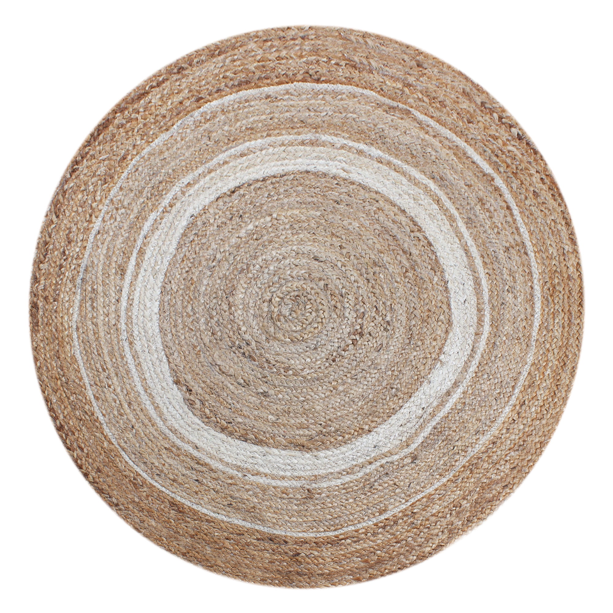 Casavani Round Natural Beige Jute Outdoor Rugs Bedroom/Dining Room Carpets 10x10 feet