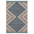thumbnail image 1 of Casavani Square Handwoven Cotton Dhurrie Blue Living Room Carpets Home Decor Kilim Rug 7x7 feet, 1 of 5