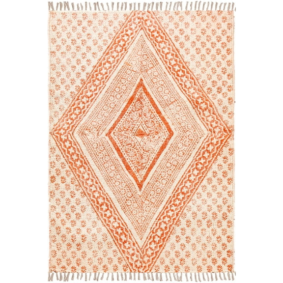 Casavani Study Room Rug Orange Kitchen Area Mat Yoga Outdoor Rug 5x10 Feet