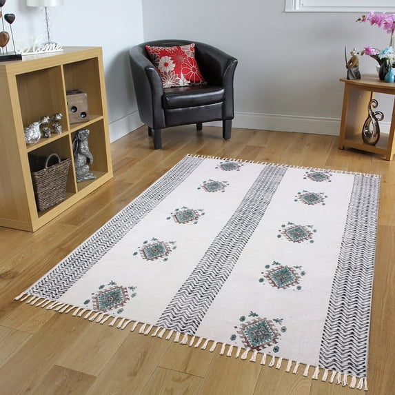 Casavani Traditional Garden Outdoor Patio Rug,Green 3x3 feet