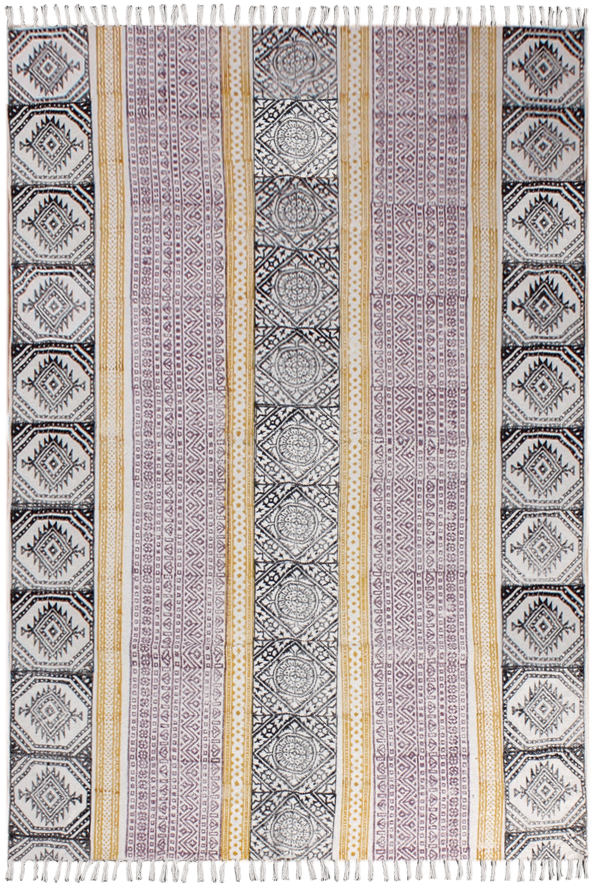 Casavani Traditional Geometric Handmade Rug,Yelllow 4x4 feet - Walmart.com