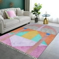 thumbnail image 1 of Casavani Traditional Kilim Large Hall Area Rug, Pink 4x10 feet, 1 of 6