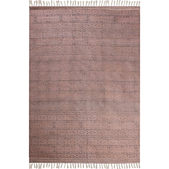 Casavani Traditional Kilim Living Room Rug, Brown 8x8 feet