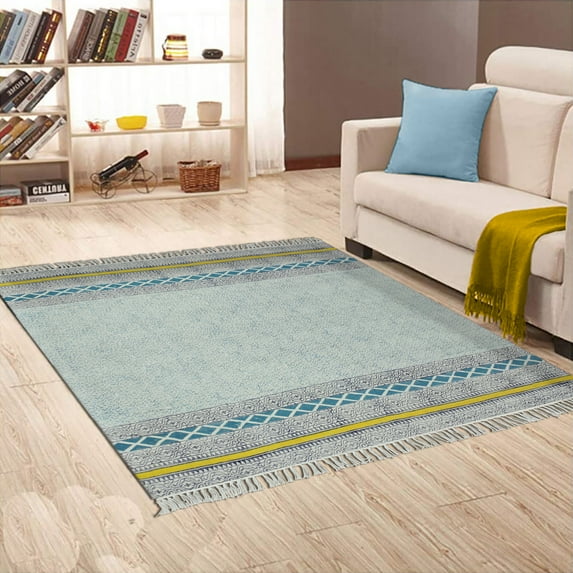 Casavani Yoga Garden Carpet Eco-Friendly Rugs,Blue 10x10 feet