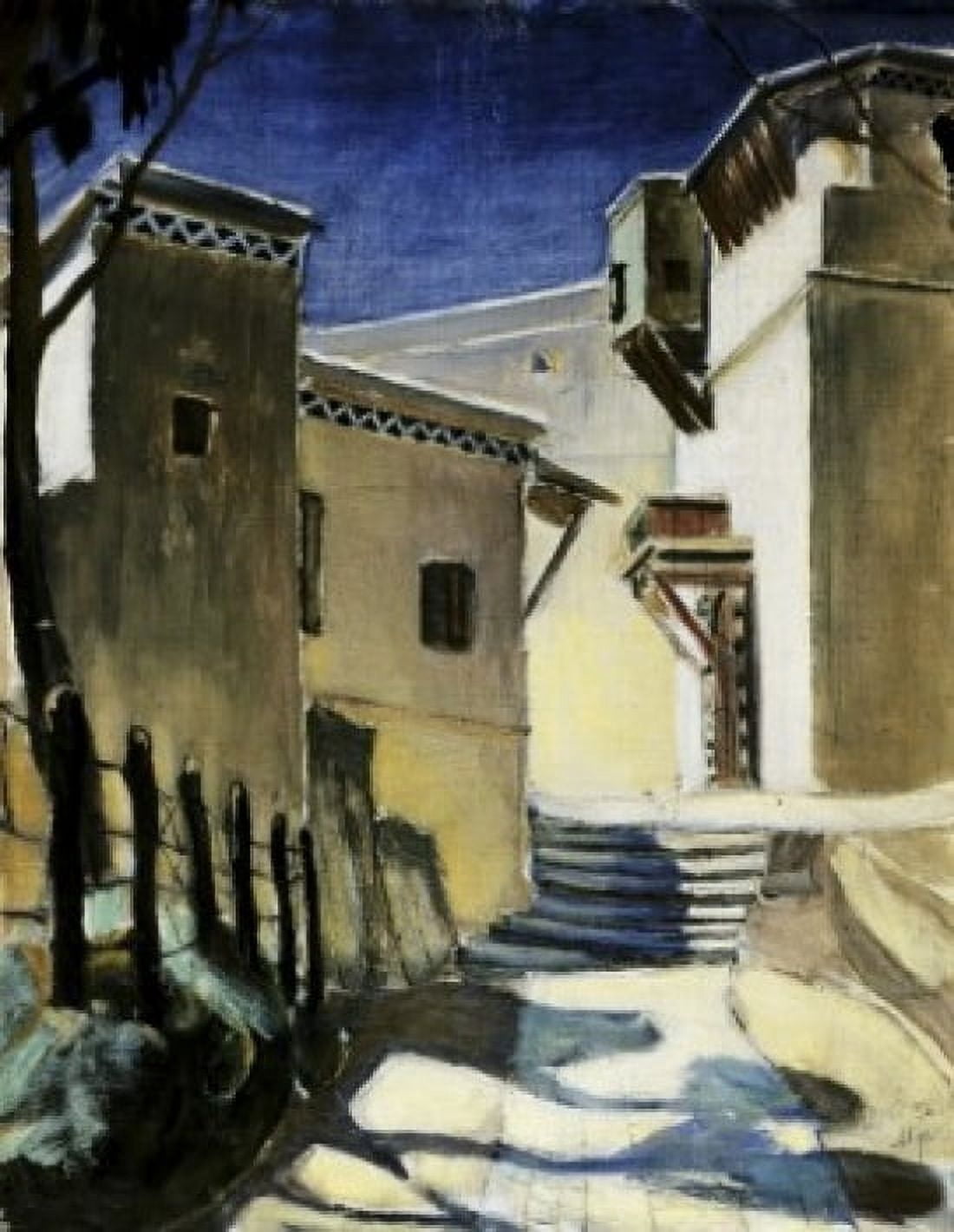 Casbah Algeria 1907 Kuzma Petrov-Vodkin (1878-1939 Russian) Tretyakov Gallery Moscow Russia Canvas Art - Kuzma Petrov-Vodkin (24 x 36)
