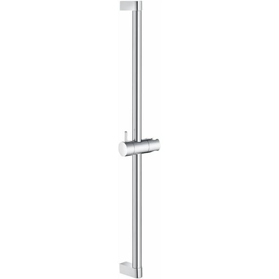 Cascada 25" Bathroom Shower Slide Bar with 360° Adjustable Handheld Shower Holder | Wall Mounted Shower Sliding Bar - Round Shape & Brass Material (Polished Chrome)