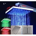 thumbnail image 1 of Cascada Ceiling Mount Rainfall LED Shower Head, (include Shower Arm) (12"x24", Brushed Stainless Steel), 1 of 7