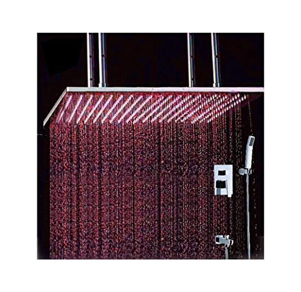 Cascada Luxury Bathroom Shower Set Rainfall LED Shower Head, Double ...