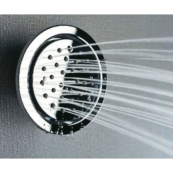 Cascada Modern Solid Brass 34-nozzle Round Body Spray Jets Shower, Polished Chrome