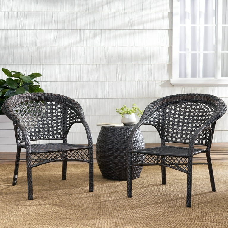 Cascada Outdoor 3 Piece Wicker Chat Set with Open Weave Chair Multibrown
