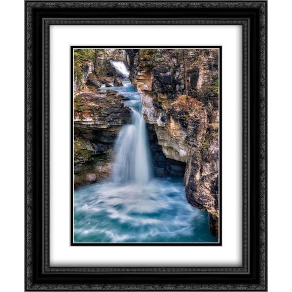 Cascade 2x Matted 20x24 Black Ornate Framed Art Print by Frates, Dennis