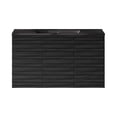 thumbnail image 1 of Cascade 36" Wall-Mounted Bathroom Vanity in Black Oak with Black Sink Top, 1 of 6