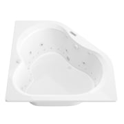 Cascade 60 in. x 60 in. Corner Air and Whirlpool Jetted Bathtub with Right Drain in White