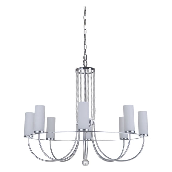 Cascade 8 Light Chandelier in Chrome by Craftmade 40628-CH in Chrome Finish