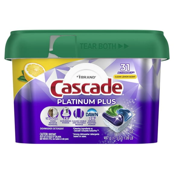Cascade Actionpacs Platinum Plus - Lemon Scent - 31 ct