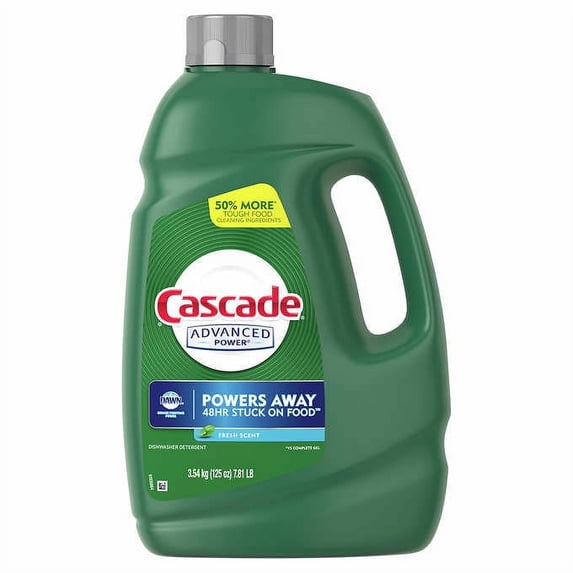 Cascade Advanced Power Liquid Dishwasher Detergent Fresh Scent 125 Fl Oz Plastic Bottle