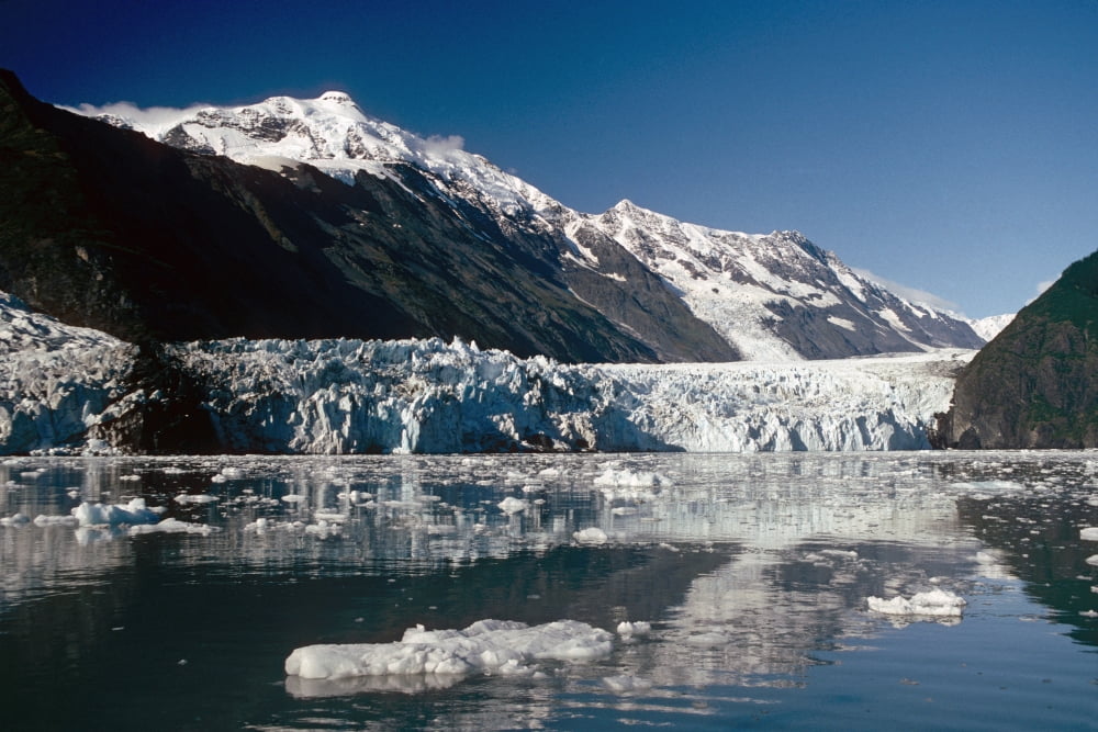 Cascade & Barry Glaciers Prince William Sound Ak Southcentral Canvas Art - Jeff Schultz Design Pics (34 x 22)