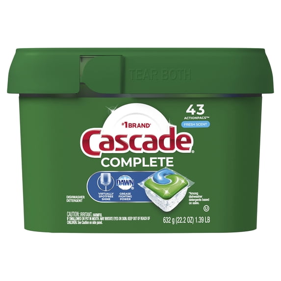 Cascade Complete Action Pacs Dishwasher Detergent Fresh (Pack of 2)