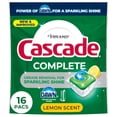 thumbnail image 1 of Cascade Complete Action Pacs, Dishwasher Detergent, Lemon, 16 Count, 1 of 11