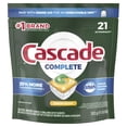 thumbnail image 1 of Cascade Complete ActionPacs, Dishwasher Detergent Pods, Lemon, 21 Count, 1 of 5