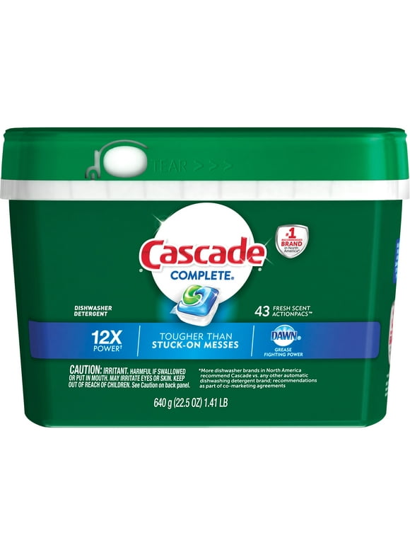 Cascade Dishwasher Pods in Cascade