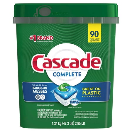 Cascade Complete Dishwasher Detergent Actionpacs, 90 Count
