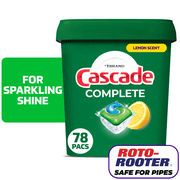 Cascade Complete Dishwasher Pods, Lemon, 78 Count