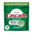 thumbnail image 1 of Cascade Complete Dishwasher Pods, Dishwasher Detergent, Dish Detergent Soap, Fresh, (4 Pack of 16 Count), 1 of 5