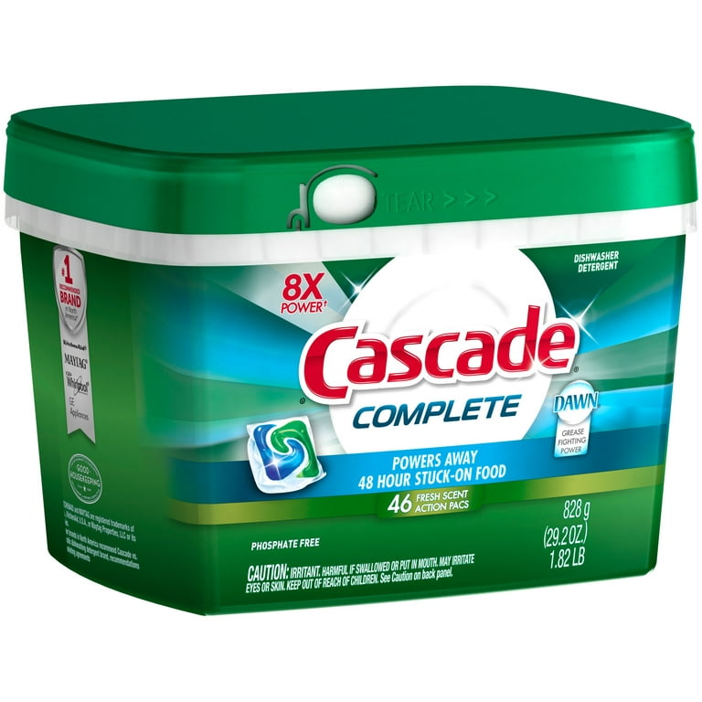 Cascade Complete Dishwasher Detergent Pods ActionPacs Tabs Fresh Scent - 43  Count - Pavilions